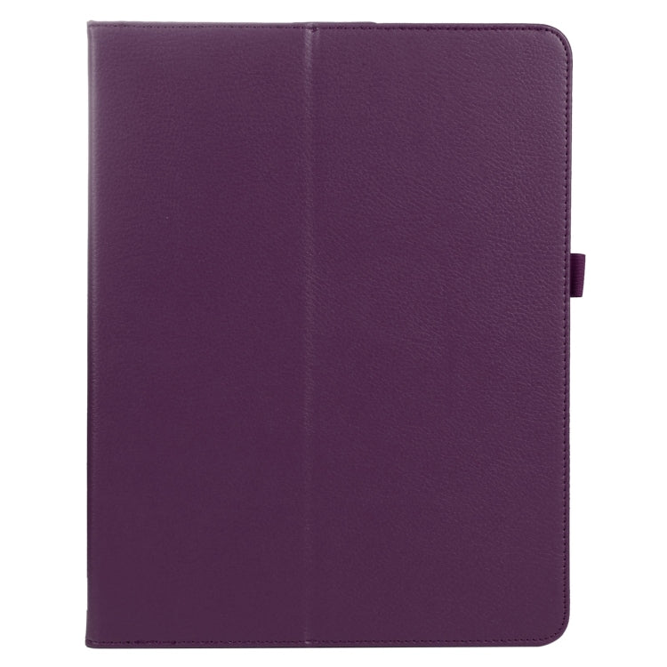 For iPad Air 13 2024 / iPad Pro 12.9 2022 / 2021 / 2020 / 2018 Litchi Texture Solid Color Leather Tablet Case(Purple) - iPad Pro 12.9 (2022/2021) Cases by buy2fix | Online Shopping UK | buy2fix