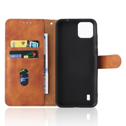 For Blackview A55 Skin Feel Magnetic Buckle Leather Phone Case(Brown) - More Brand by buy2fix | Online Shopping UK | buy2fix