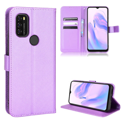 For Blackview A70 2021 Diamond Texture Leather Phone Case(Purple) - More Brand by buy2fix | Online Shopping UK | buy2fix