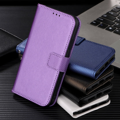 For Blackview A70 2021 Diamond Texture Leather Phone Case(Purple) - More Brand by buy2fix | Online Shopping UK | buy2fix