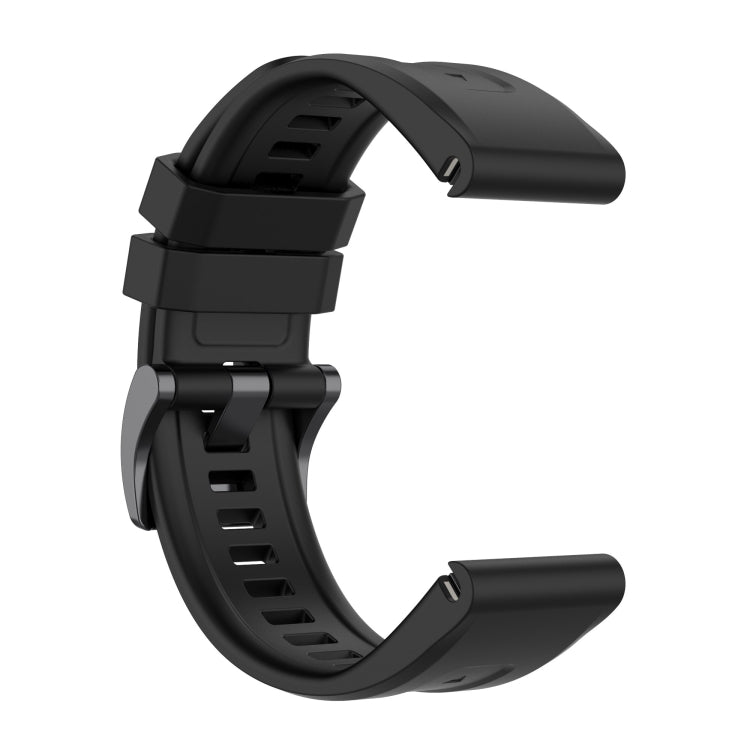 For Garmin Fenix 7 Quick Release Silicone Watch Band(Black) - Watch Bands by buy2fix | Online Shopping UK | buy2fix