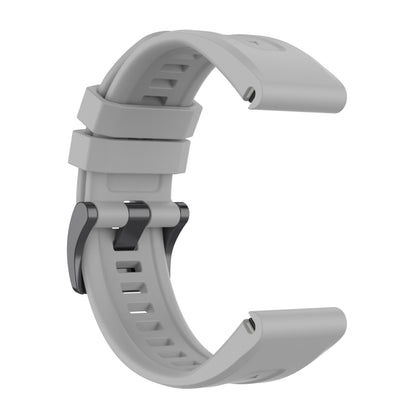 For Garmin Fenix 7 Quick Release Silicone Watch Band(Grey) - Watch Bands by buy2fix | Online Shopping UK | buy2fix