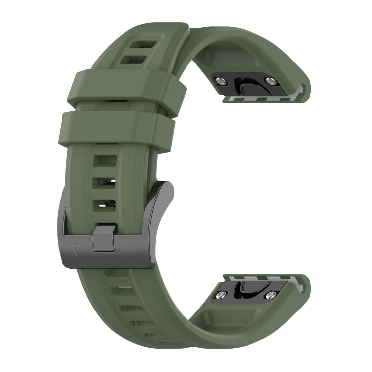 For Garmin Fenix 7 Quick Release Silicone Watch Band(Army Green) - Watch Bands by buy2fix | Online Shopping UK | buy2fix