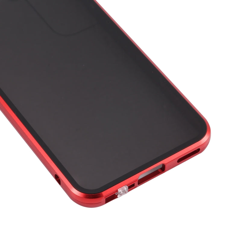 For Samsung Galaxy S22 5G Anti-peeping Magnetic Double-sided Tempered Glass Phone Case(Red) - Galaxy S22 5G Cases by buy2fix | Online Shopping UK | buy2fix