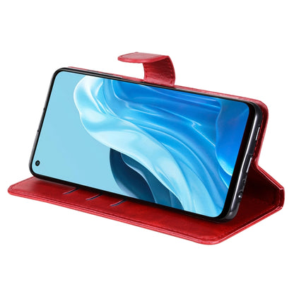 For OPPO Reno7 5G / Find X5 Lite International Version Fashion Calf Texture Zipper Horizontal Flip Leather Case(Red) - OPPO Cases by buy2fix | Online Shopping UK | buy2fix