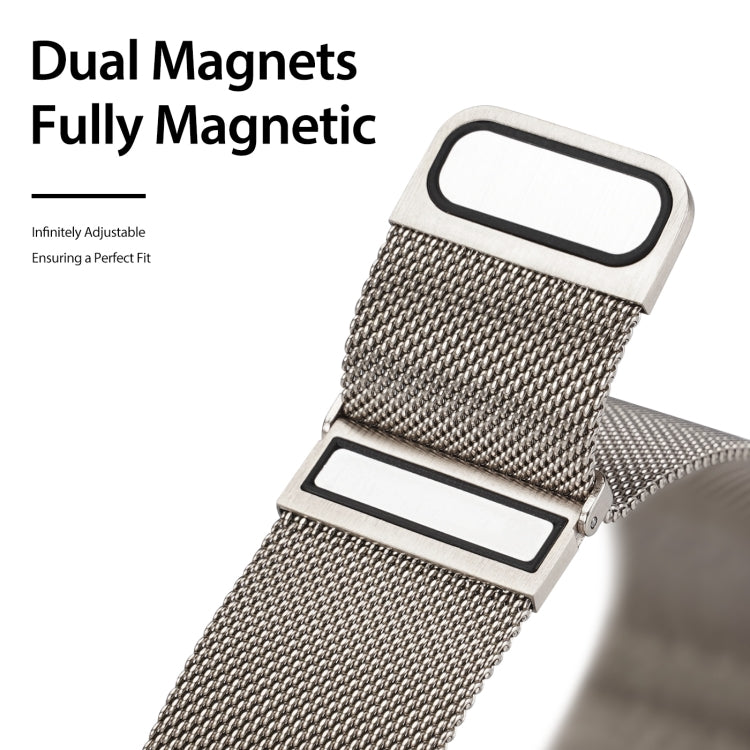 DUX DUCIS Milanese Watchband For Apple Watch Series 9&8&7 45mm / SE 3&SE 2&6&SE&5&4 44mm / 3&2&1 42mm(Starlight) - Watch Bands by DUX DUCIS | Online Shopping UK | buy2fix