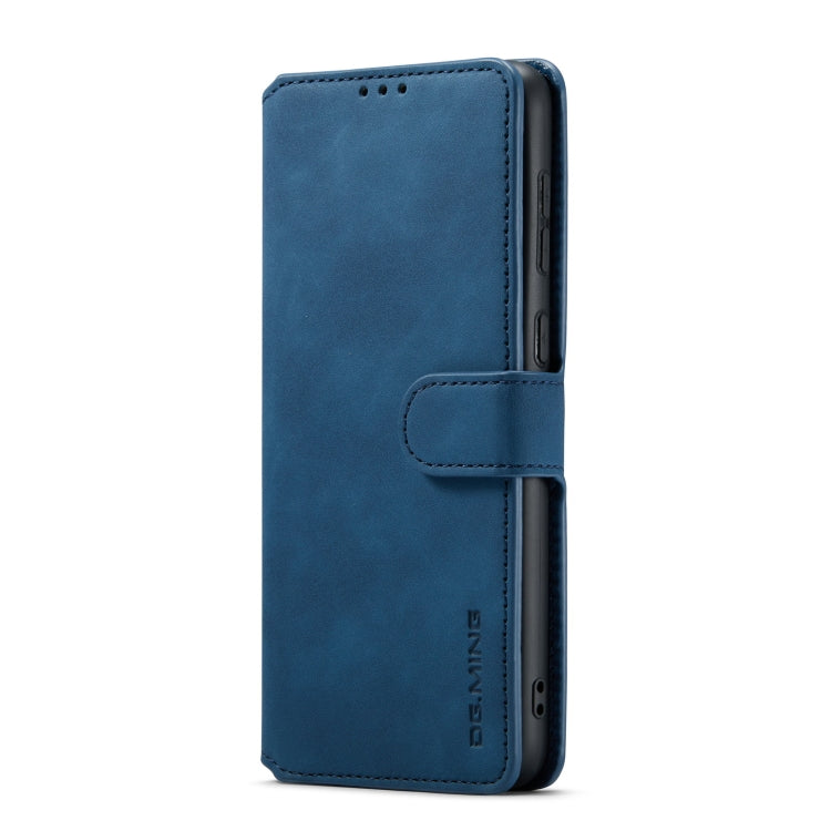 For Samsung Galaxy A33 5G DG.MING Retro Oil Edge Flip Leather Phone Case(Blue) - Galaxy Phone Cases by DG.MING | Online Shopping UK | buy2fix