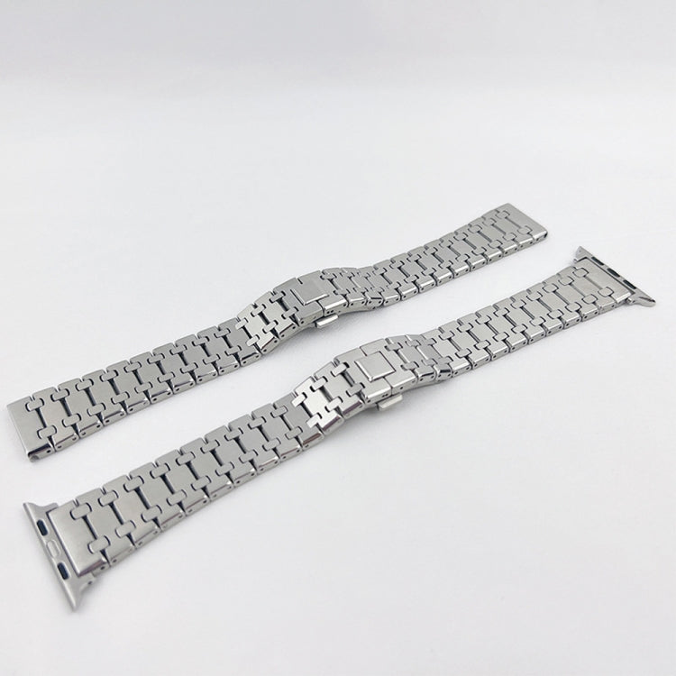 Oak Three Strains Metal Watch Band For Apple Watch Ultra 49mm&Watch Ultra 2 49mm / Series 9&8&7 45mm / SE 3&SE 2&6&SE&5&4 44mm / 3&2&1 42mm - Watch Bands by buy2fix | Online Shopping UK | buy2fix