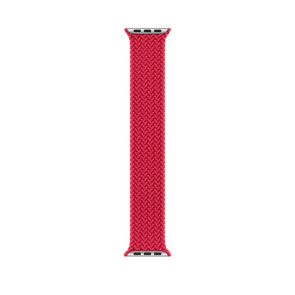 165mm Nylon Braided Watch Band For Apple Watch Ultra 49mm&Watch Ultra 2 49mm / Series 9&8&7 45mm / SE 3&SE 2&6&SE&5&4 44mm / 3&2&1 42mm(Red) - Watch Bands by buy2fix | Online Shopping UK | buy2fix