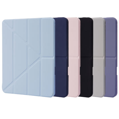 For iPad Air 13 2024 / iPad Pro 12.9 2022 / 2021 / 2020 / 2018 Deformation Transparent Acrylic Leather Tablet Case(Dark Blue) - iPad Pro 12.9 (2022/2021) Cases by buy2fix | Online Shopping UK | buy2fix