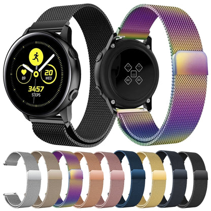 For Galaxy Watch Active Milanese Watch Band(Colorful) - Watch Bands by buy2fix | Online Shopping UK | buy2fix