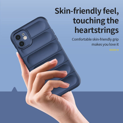 For iPhone 12 Magic Shield TPU + Flannel Phone Case(Dark Blue) - iPhone 12 / 12 Pro Cases by buy2fix | Online Shopping UK | buy2fix