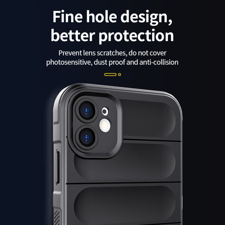 For iPhone 12 Magic Shield TPU + Flannel Phone Case(Black) - iPhone 12 / 12 Pro Cases by buy2fix | Online Shopping UK | buy2fix