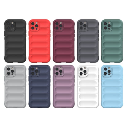 For iPhone 12 Pro Magic Shield TPU + Flannel Phone Case(Black) - iPhone 12 / 12 Pro Cases by buy2fix | Online Shopping UK | buy2fix