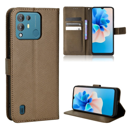 For Blackview A55 Pro Diamond Texture Leather Phone Case(Brown) - More Brand by buy2fix | Online Shopping UK | buy2fix