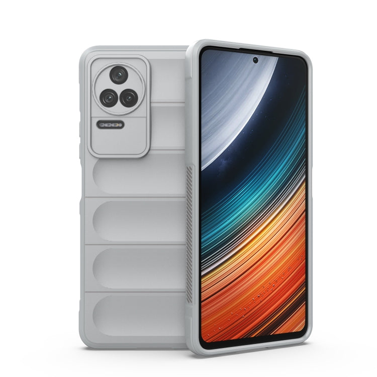 For Xiaomi Redmi K40S Magic Shield TPU + Flannel Phone Case(Grey) - Xiaomi Cases by buy2fix | Online Shopping UK | buy2fix