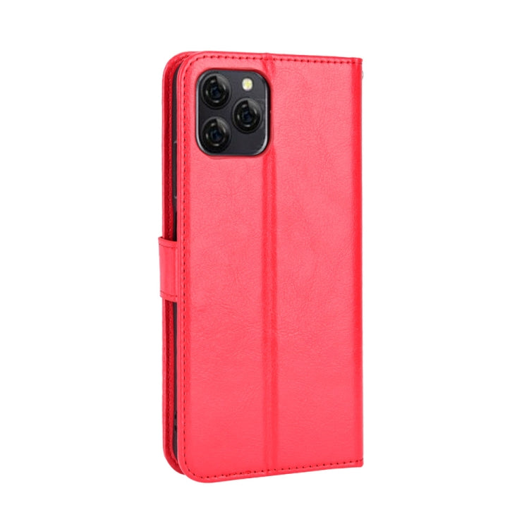 For Blackview A95 Retro Crazy Horse Texture Leather Phone Case(Red) - More Brand by buy2fix | Online Shopping UK | buy2fix