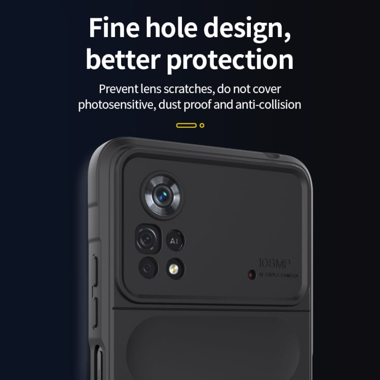 For Xiaomi Poco X4 Pro 5G Magic Shield TPU + Flannel Phone Case(Dark Blue) - Xiaomi Cases by buy2fix | Online Shopping UK | buy2fix