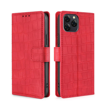 For Blackview A95 Skin Feel Crocodile Magnetic Clasp Leather Phone Case(Red) - More Brand by buy2fix | Online Shopping UK | buy2fix