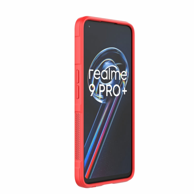 For OPPO Realme 9 Pro+ Magic Shield TPU + Flannel Phone Case(Grey) - Realme Cases by buy2fix | Online Shopping UK | buy2fix