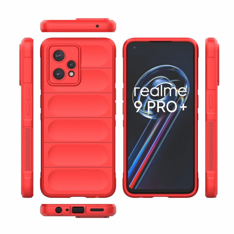 For OPPO Realme 9 Pro+ Magic Shield TPU + Flannel Phone Case(Dark Blue) - Realme Cases by buy2fix | Online Shopping UK | buy2fix