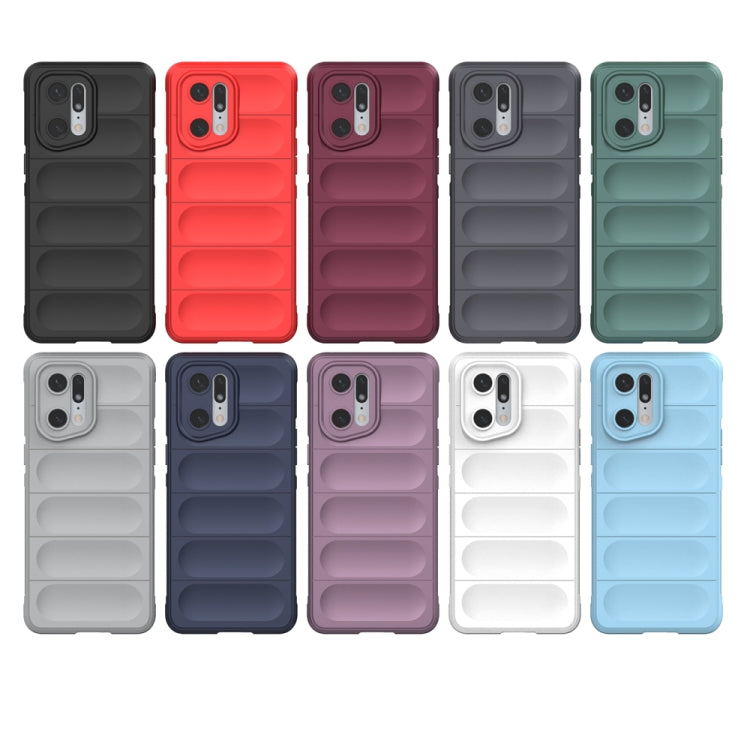 For OPPO Find X5 Pro Magic Shield TPU + Flannel Phone Case(Dark Grey) - OPPO Cases by buy2fix | Online Shopping UK | buy2fix