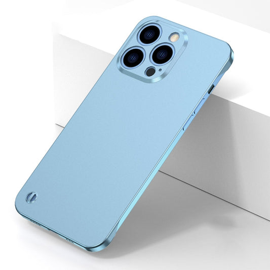 For iPhone 12 Pro Electroplating Frosted Frameless Phone Case(Light Blue) - iPhone 12 / 12 Pro Cases by buy2fix | Online Shopping UK | buy2fix