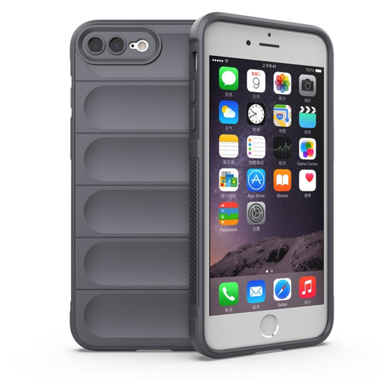 For iPhone SE 2022 / SE 2020 / 8 / 7 Magic Shield TPU + Flannel Phone Case(Dark Grey) - iPhone SE 2022 / 2020 / 8 / 7 Cases by buy2fix | Online Shopping UK | buy2fix