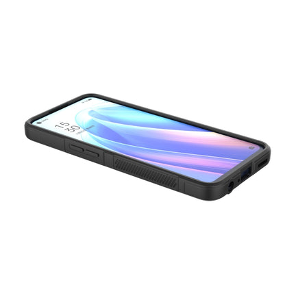 For OPPO Reno7 5G Global / Find X5 Lite Magic Shield TPU + Flannel Phone Case(Dark Blue) - OPPO Cases by buy2fix | Online Shopping UK | buy2fix