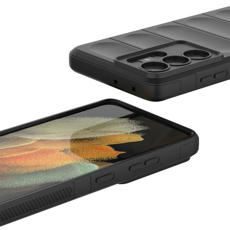 For Samsung Galaxy S21 Ultra  5G Magic Shield TPU + Flannel Phone Case(Dark Grey) - Galaxy S21 Ultra 5G Cases by buy2fix | Online Shopping UK | buy2fix