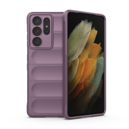 For Samsung Galaxy S21 Ultra  5G Magic Shield TPU + Flannel Phone Case(Purple) - Galaxy S21 Ultra 5G Cases by buy2fix | Online Shopping UK | buy2fix