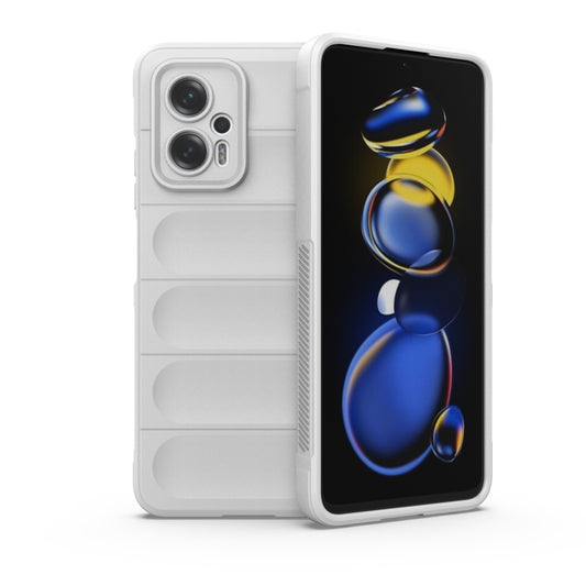 For Xiaomi Redmi Note 11T Pro Magic Shield TPU + Flannel Phone Case(White) - Xiaomi Cases by buy2fix | Online Shopping UK | buy2fix