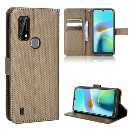 For Blackview A50 Diamond Texture Leather Phone Case(Brown) - More Brand by buy2fix | Online Shopping UK | buy2fix