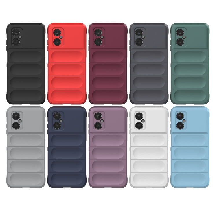 For Xiaomi Poco M4 5G Magic Shield TPU + Flannel Phone Case(Grey) - Xiaomi Cases by buy2fix | Online Shopping UK | buy2fix