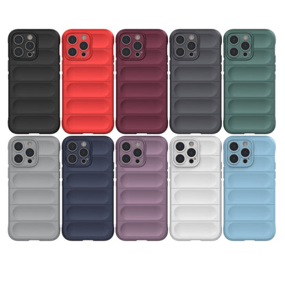 For iPhone 14 Magic Shield TPU + Flannel Phone Case (Light Blue) - iPhone 14 Cases by buy2fix | Online Shopping UK | buy2fix