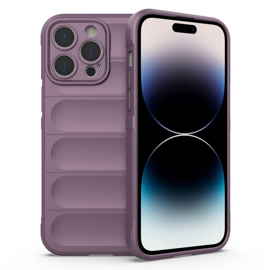 For iPhone 14 Pro Magic Shield TPU + Flannel Phone Case(Purple) - iPhone 14 Pro Cases by buy2fix | Online Shopping UK | buy2fix