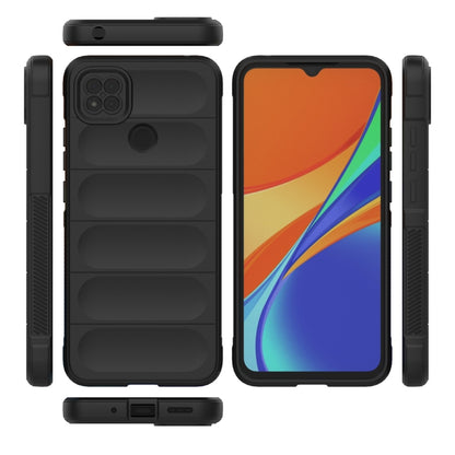 For Xiaomi Redmi 9C Magic Shield TPU + Flannel Phone Case(Dark Blue) - Xiaomi Cases by buy2fix | Online Shopping UK | buy2fix