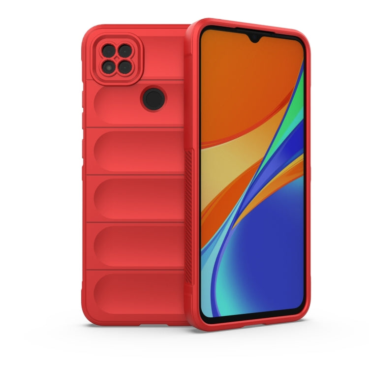 For Xiaomi Redmi 9C Magic Shield TPU + Flannel Phone Case(Red) - Xiaomi Cases by buy2fix | Online Shopping UK | buy2fix