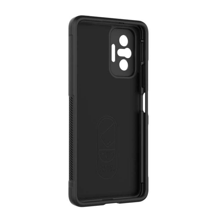 For Xiaomi Redmi Note 10 Pro 4G Magic Shield TPU + Flannel Phone Case(Dark Blue) - Xiaomi Cases by buy2fix | Online Shopping UK | buy2fix