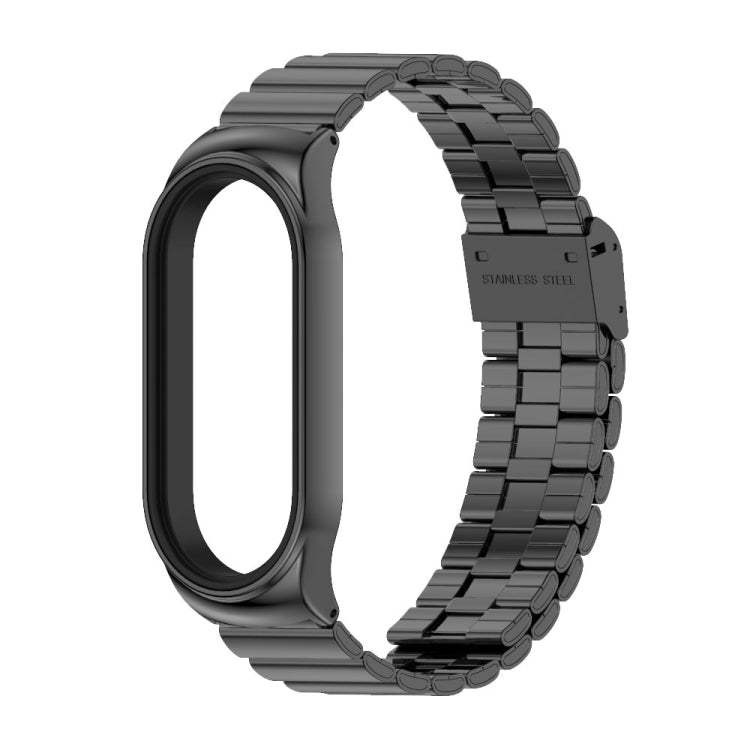 For Xiaomi Mi Band 7 / 7 NFC MIJOBS CS Bamboo Buckle Stainless Steel Watch Band(Black) - Watch Bands by MIJOBS | Online Shopping UK | buy2fix