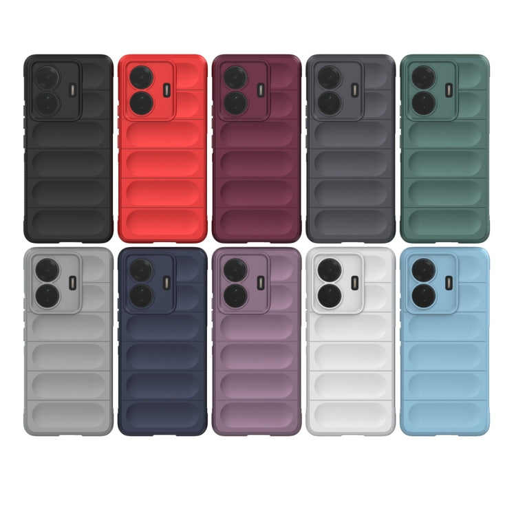 For vivo s15e Magic Shield TPU + Flannel Phone Case(Wine Red) - vivo Cases by buy2fix | Online Shopping UK | buy2fix