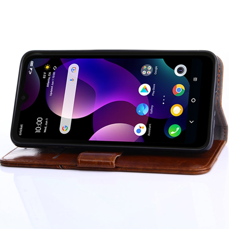 For Blackview A70 Geometric Stitching Horizontal Flip Leather Phone Case(Dark Brown) - More Brand by buy2fix | Online Shopping UK | buy2fix