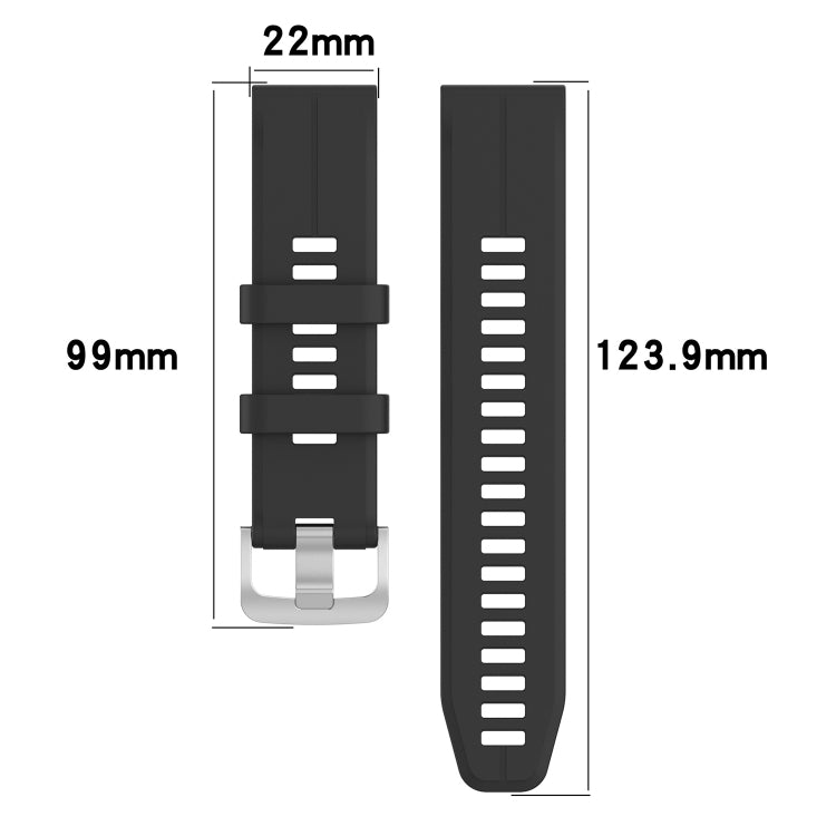 For Garmin Forerunner 955 / 255 / 745 22mm Silicone Watch Band(White) - Watch Bands by buy2fix | Online Shopping UK | buy2fix