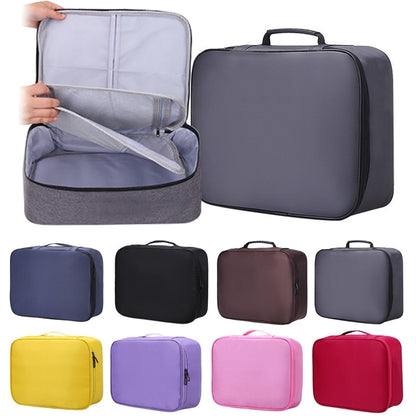 Multifunctional Thickened Large-capacity Document Storage Bag, Specification:Three Layers with Card Slot(Purple) - Digital Storage Bag by buy2fix | Online Shopping UK | buy2fix