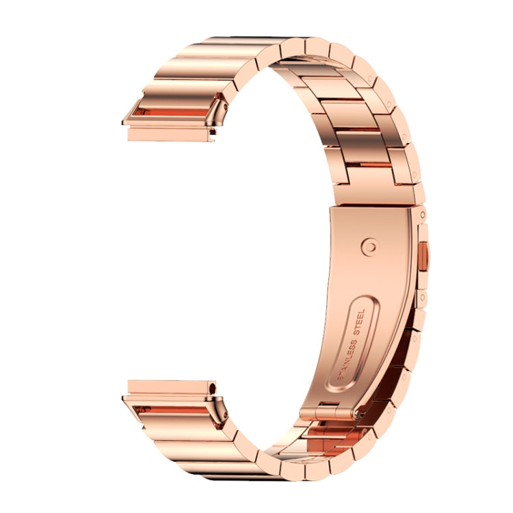 For Huawei Band 7 / 7 NFC Mijobs Bamboo Stainless Steel Metal Watch Band(Rose Gold) - Watch Bands by MIJOBS | Online Shopping UK | buy2fix