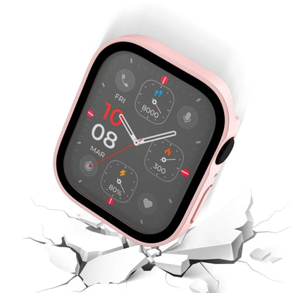 Life Waterproof Frosted 2 in 1 PC Frame + Tempered Glass Protective Case For Apple Watch Series 6 / 5 / 4 / SE 40mm(Rose Gold) - Watch Cases by buy2fix | Online Shopping UK | buy2fix