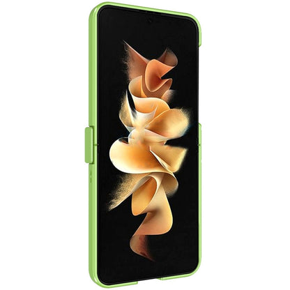 For Samsung Galaxy Z Flip4 5G IMAK JS-3 Series Colorful Vertical Stripe PC Case(Green) - Galaxy Z Flip4 5G Cases by imak | Online Shopping UK | buy2fix