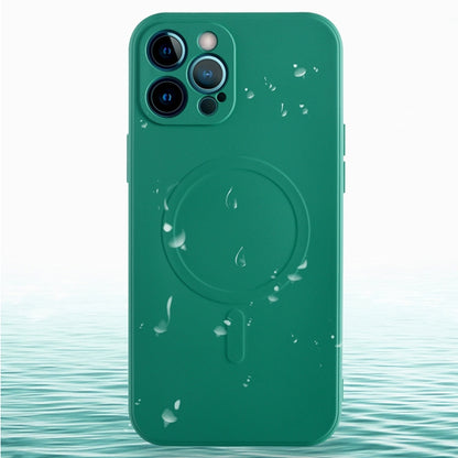 For iPhone 14 Pro Max Liquid Silicone Full Coverage Magsafe Phone Case (Green) - iPhone 14 Pro Max Cases by buy2fix | Online Shopping UK | buy2fix