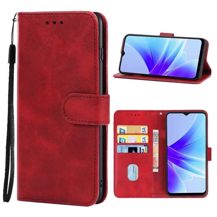 For OPPO A57s Leather Phone Case(Red) - OPPO Cases by buy2fix | Online Shopping UK | buy2fix