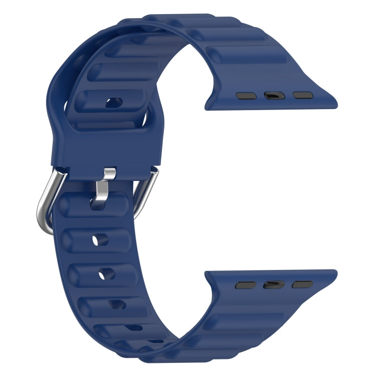 Ocean Ripple Watch Band For Apple Watch Series 8&7 45mm / SE 2&6&SE&5&4 44mm(Dark Blue) - Watch Bands by buy2fix | Online Shopping UK | buy2fix